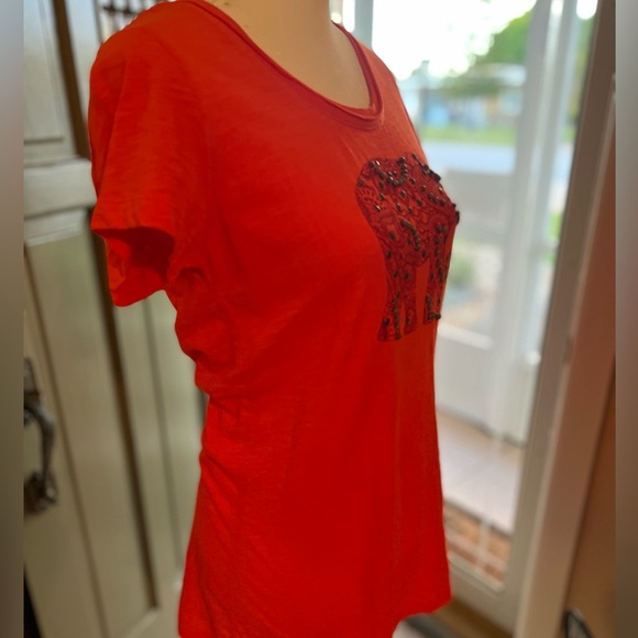 Top/ Shirt Elephant Pattern with Beads NEW - Picture 3 of 5